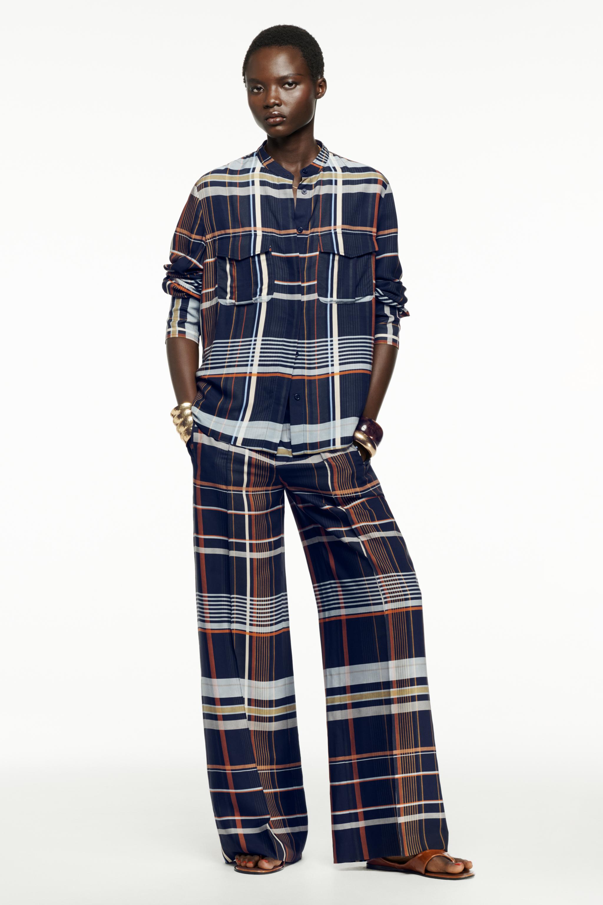 ZW COLLECTION PLAID POCKET SHIRT